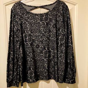 Blouse - Womens LOFT Classy and elegant in black and gray NWOT